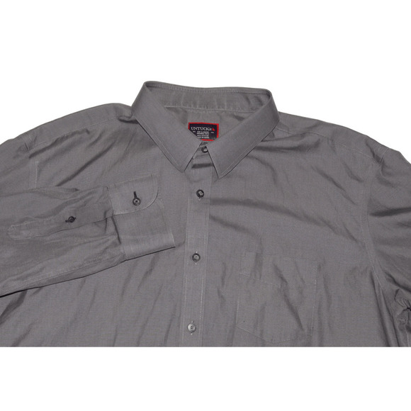 UNTUCKit Wrinkle Free Men's Long Sleeve Button Front Gray Shirt Size 2XL - Picture 2 of 8